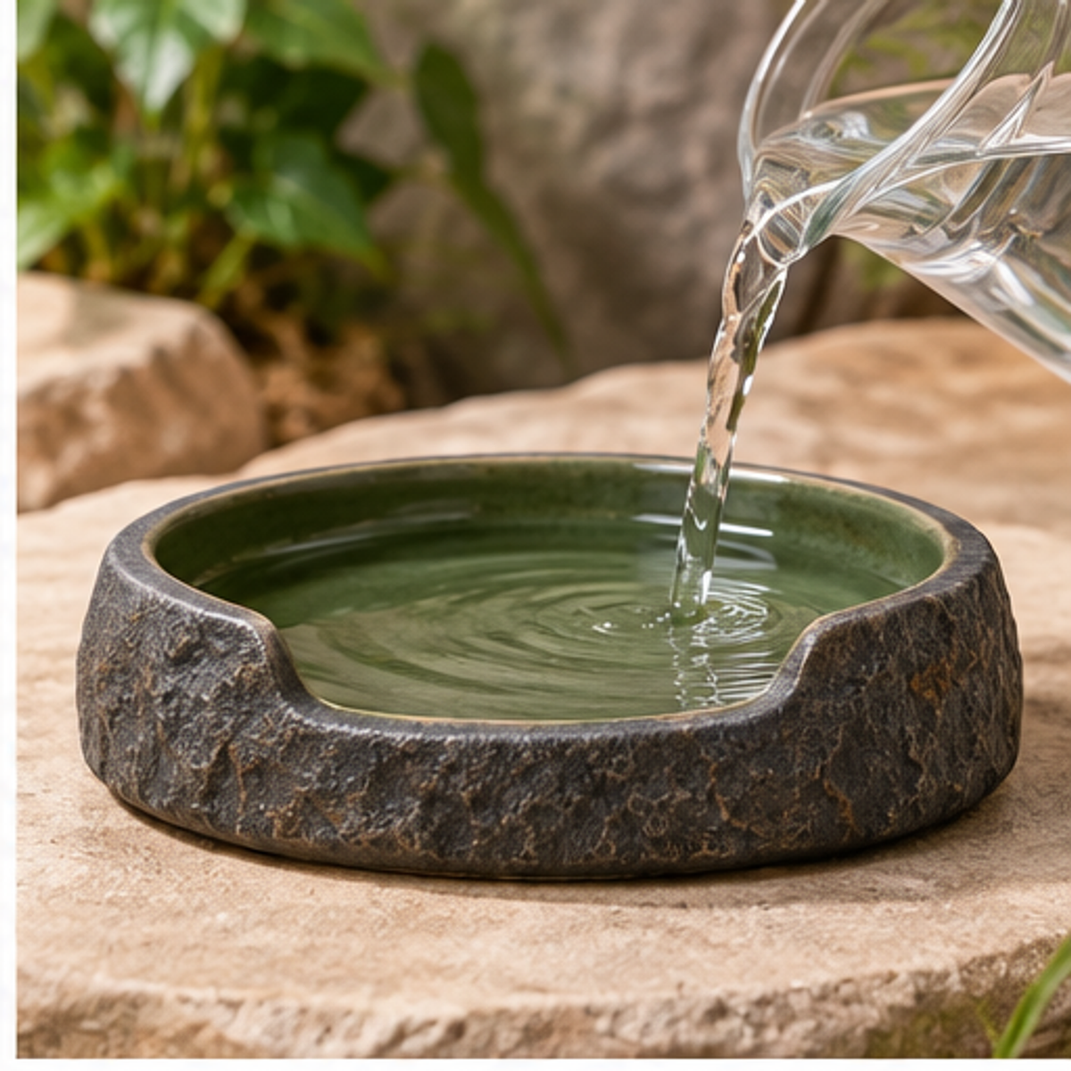 Ceramic Water Dish — feature
