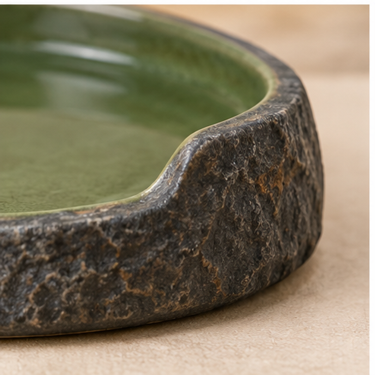 Ceramic Water Dish — detail