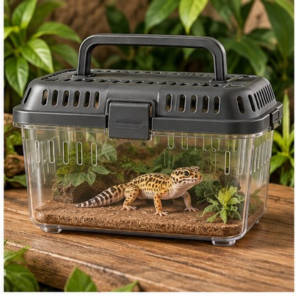 Ventilated Reptile Transport Box — lifestyle